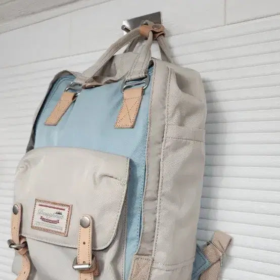 [BUNJANG] Doughnut Backpack Light Blue/Beige / 도넛 백팩 라이트블루/베이지
