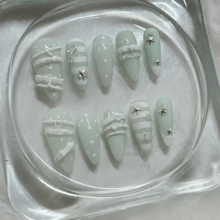 [BUNJANG] Mintcore Handmade Nail Tips / 민트코어 수제네일팁