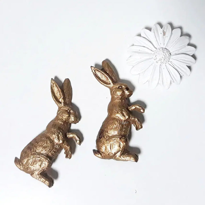 [BUNJANG] Bunny and Daisy Object Magnets Set (3 Pieces) / [3개세트] 토끼, 데이지 오브제 마그넷 자석