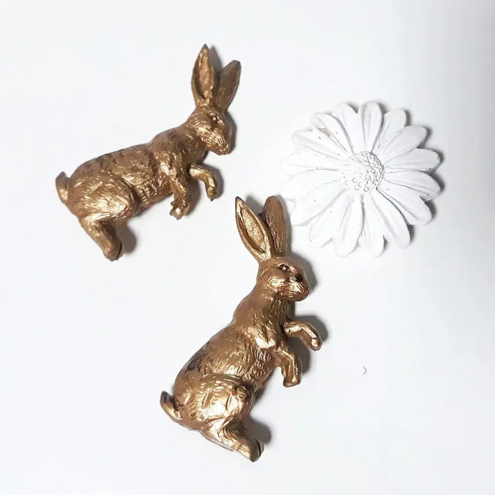 [BUNJANG] Bunny and Daisy Object Magnets Set (3 Pieces) / [3개세트] 토끼, 데이지 오브제 마그넷 자석