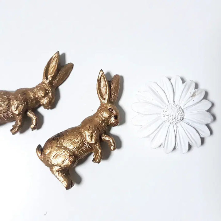 [BUNJANG] Bunny and Daisy Object Magnets Set (3 Pieces) / [3개세트] 토끼, 데이지 오브제 마그넷 자석