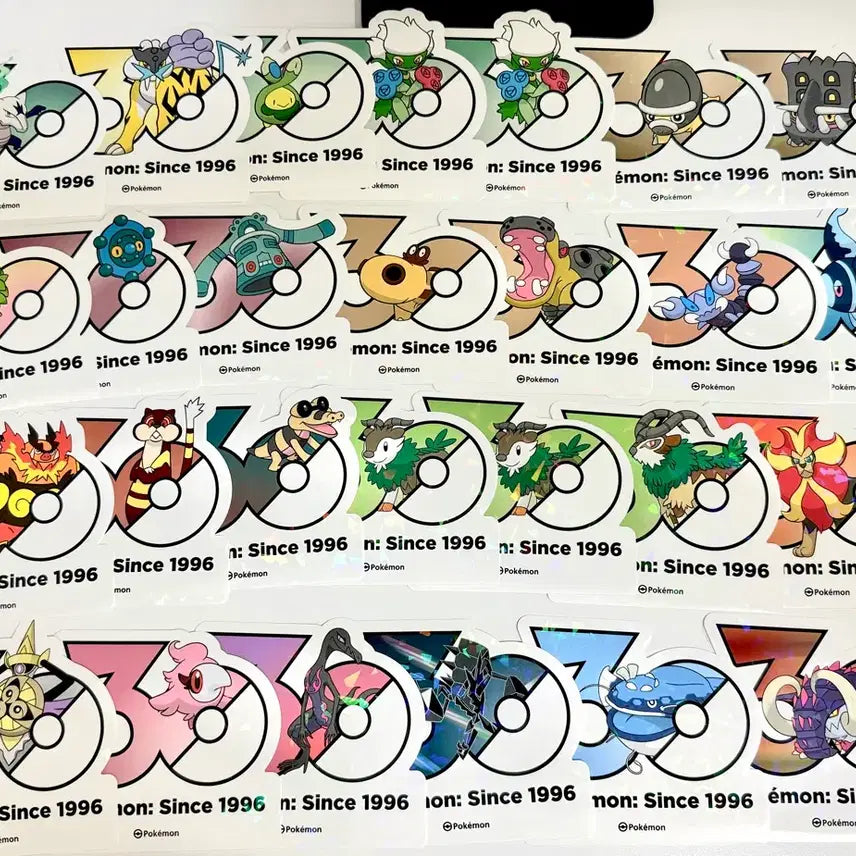 [BUNJANG] Pokemon 30th Anniversary Logo Sticker Collection / 포켓몬 30주년 로고 스티커 판매 포켓몬스터 기념 컬렉션 랜덤 가챠