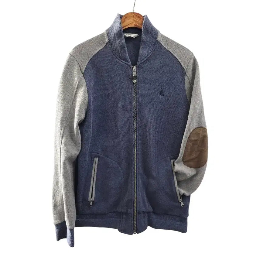 [BUNJANG] Beanpole Knit Zip-Up Cardigan Navy Grey / [프립]95/빈폴 니트집업가디건 네이비 그레이