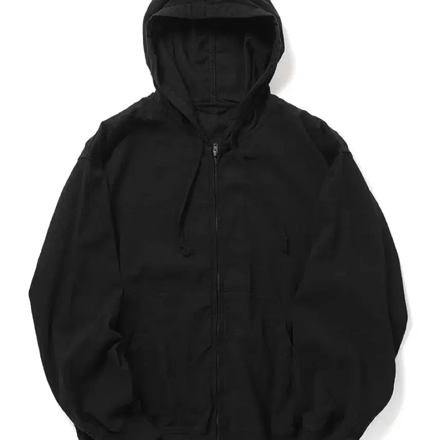 [BUNJANG] Comoli Oxford Zip Parka Black / 코모리 코튼 옥스 집 파카 블랙