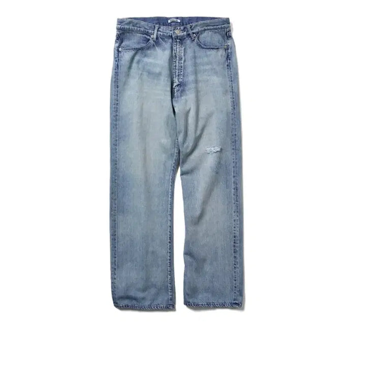 [BUNJANG] Auralee Faded Selvedge Light Denim Wide Pants (Light Indigo) / 오라리 auralee 데님