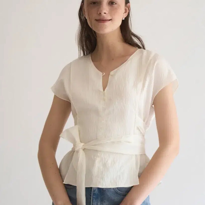 [SOLD OUT] 쟈습 Torso Layered Top 토르소 레이어드 블라우스