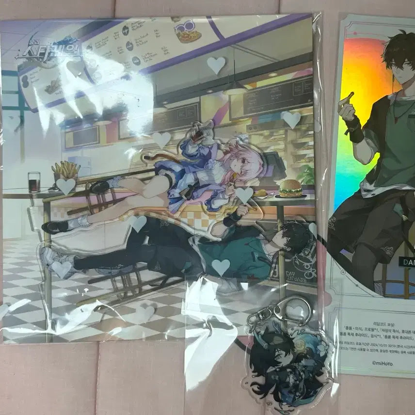 [BUNJANG] Honkai Star Rail Dan Heng &amp; March 7th Bu-rger King Collaboration Ticket Acrylic Stand Bundle Set / 일괄) 붕괴 스타레일 붕스 단항 삼칠이 부어치킨 콜라보 티켓 아크릴스탠드