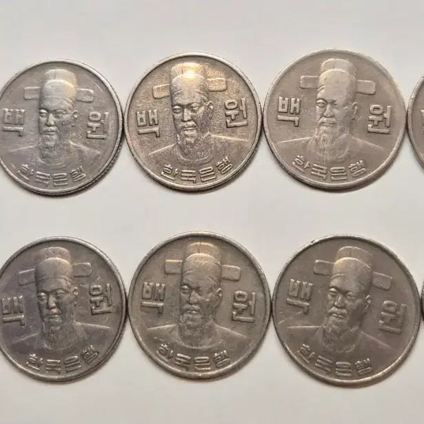 [BUNJANG] 1971-1982 South Korean 100 Won Coin Bundle (10 coins) / 1971~1982년 백원 동전 10개 일괄