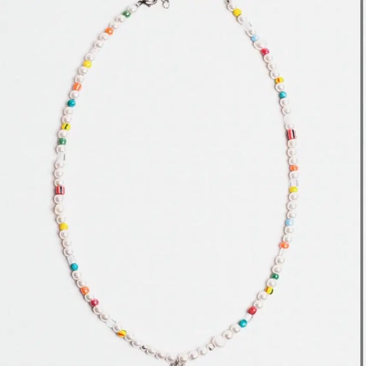 [BUNJANG] 999 Rainbow Stone Symbol Necklace / 999 휴머니티 목걸이