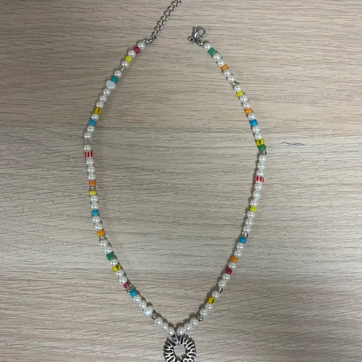 [BUNJANG] 999 Rainbow Stone Symbol Necklace / 999 휴머니티 목걸이