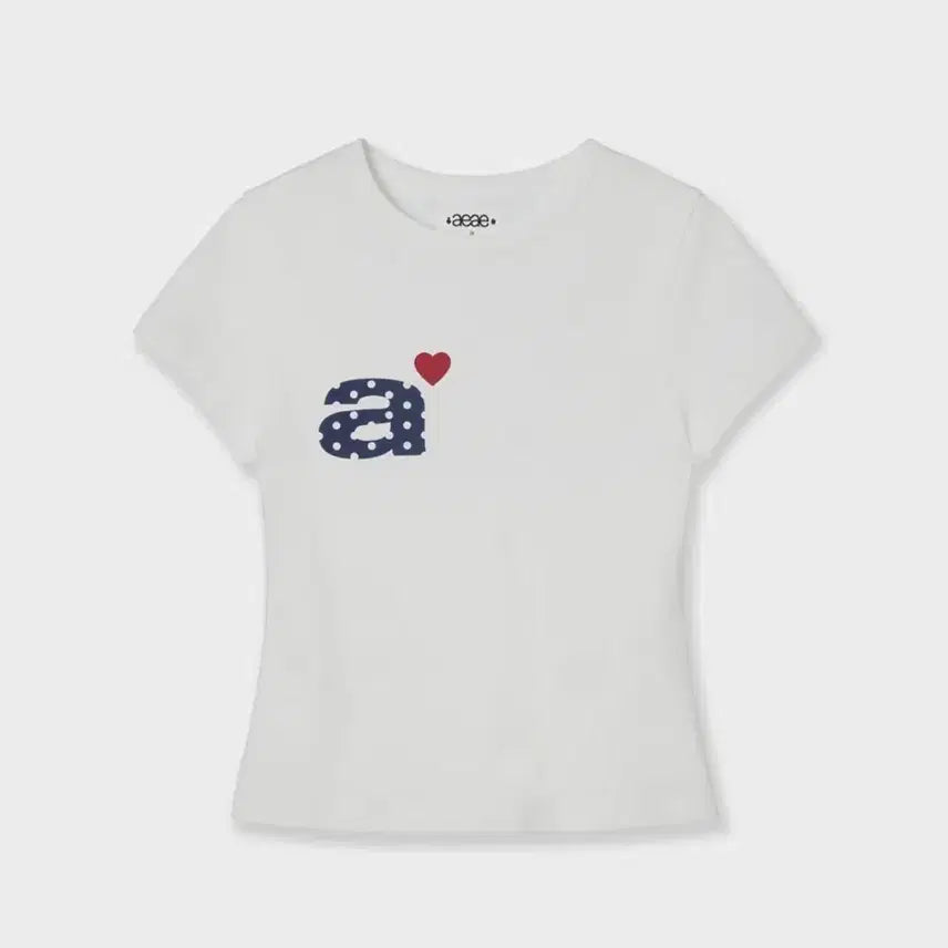 [BUNJANG] Aeae Dot Small Letter Tee White / aeae DOT SMALL LETTER TEE [WHITE]
