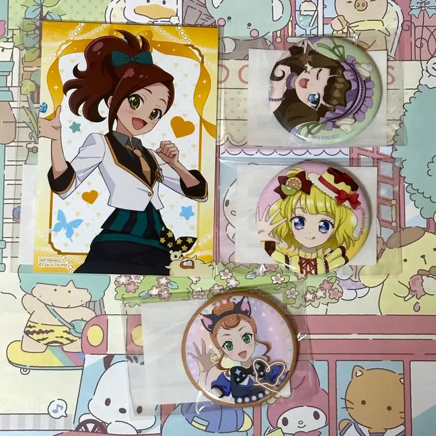 [BUNJANG] Pripara Marukuji Can Badge Set - Aroma, Mirei, Somin (Special Edition) / 프리파라 프리즘스톤 마루쿠지 캔뱃지 특전 아로마 미레이 소민 디마퓨