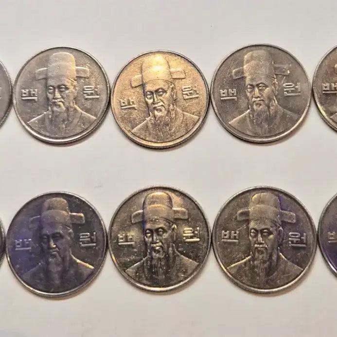 [BUNJANG] 100 Won Coin Bundle Set (2003-2012) / 2003~2012년 백원 동전 10개 일괄