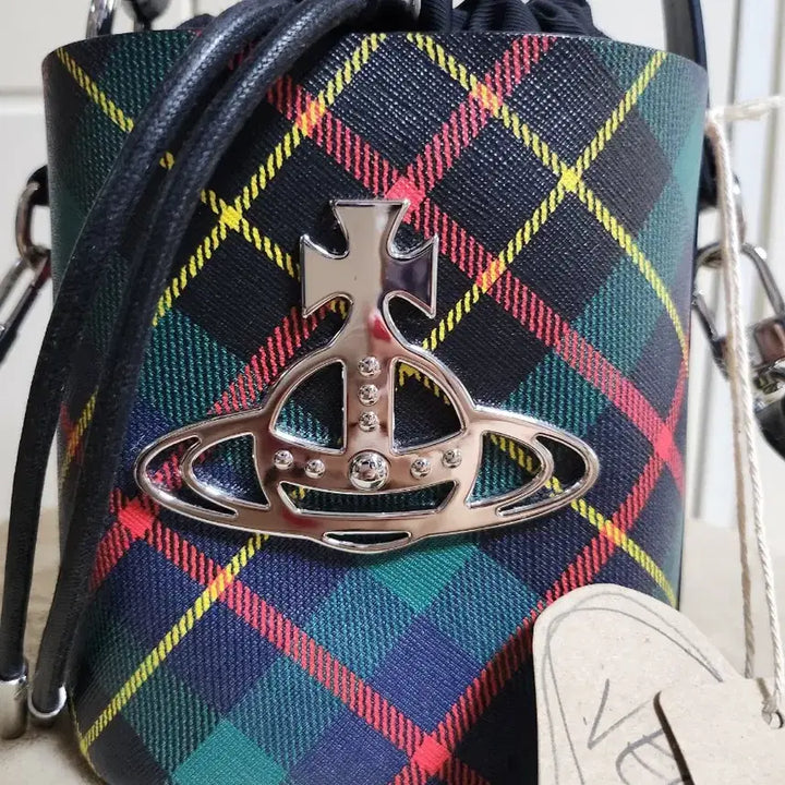 [BUNJANG] Vivienne Westwood Betty Check Mini Bucket Bag / 정품/비비안웨스트우드 베티체크 미니 버킷백