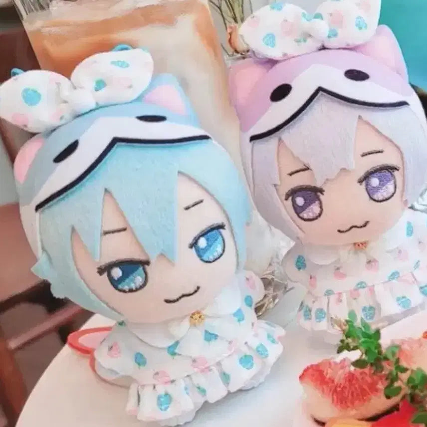 [BUNJANG] 10cm Plush Strawberry Pattern Outfit Set / 10cm 10깅 누이 딸기패턴 옷