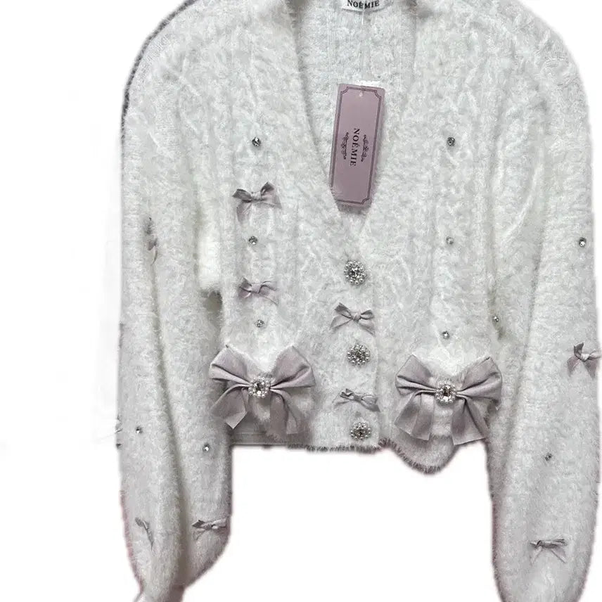 [BUNJANG] Noemi Bijou Ribbon Cardigan / 노에미 비쥬 리본 가디건 판매합니다
