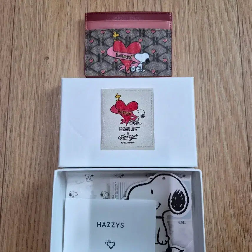 [BUNJANG] Hazzys Snoopy Collaboration Card Holder Pink / 헤지스 스누피 카드지갑 핑크