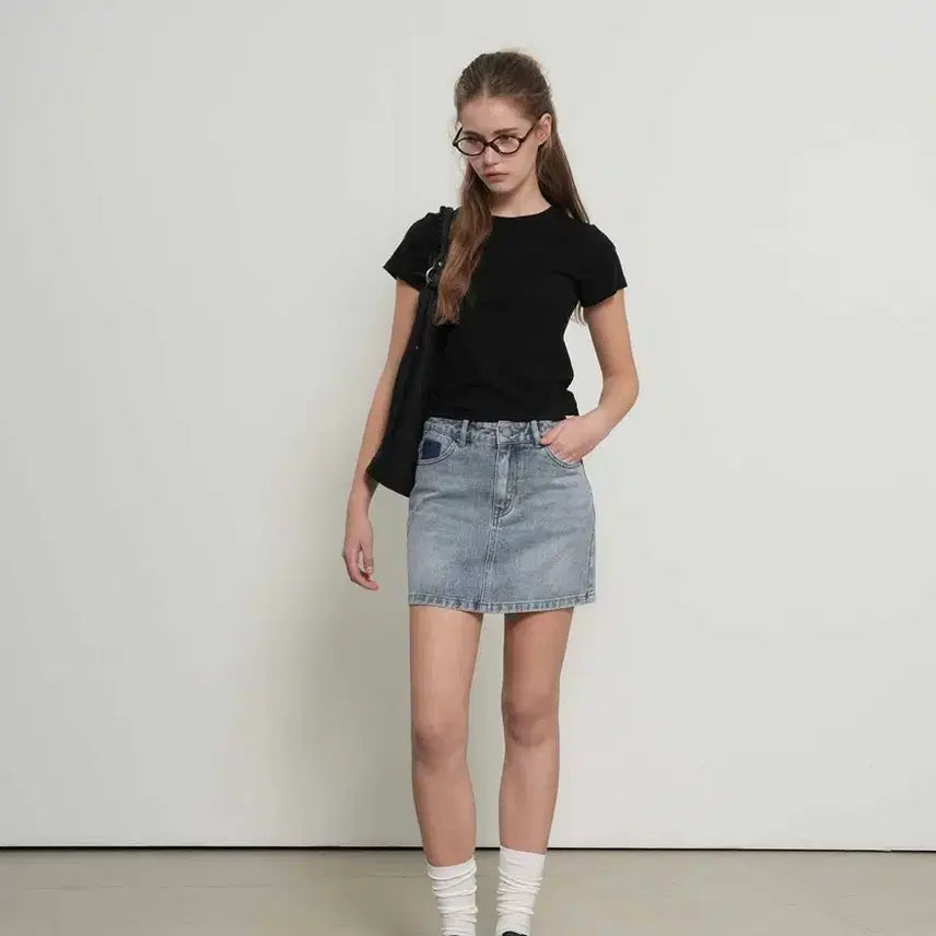 [BUNJANG] General Idea Soft Slim Fit Short Sleeve T-Shirt / 제너럴아이디어 소프트 슬림핏 반팔 티셔츠