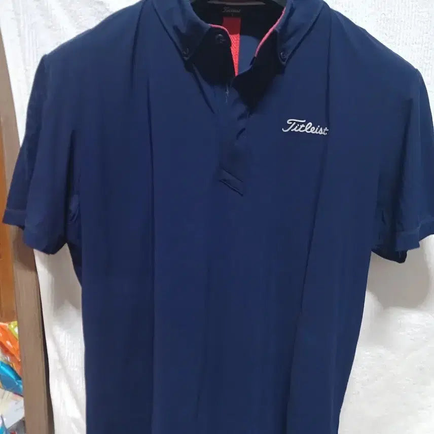 [BUNJANG] Titleist Golf Apparel Short Sleeve Polo Shirt Navy 100 / 타이틀리스트 골프웨어 반팔 카라티 네이비100