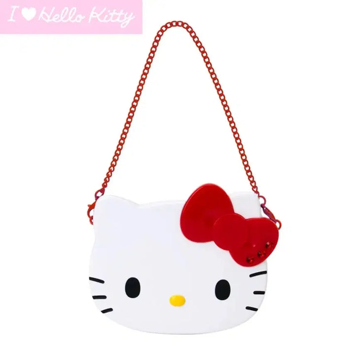 [BUNJANG] Sanrio Hello Kitty I Love Hello Kitty Double-Sided Mirror with Chain / [산리오 정품] 헬로키티 체인 양면 거울 (I Love Hello Kit