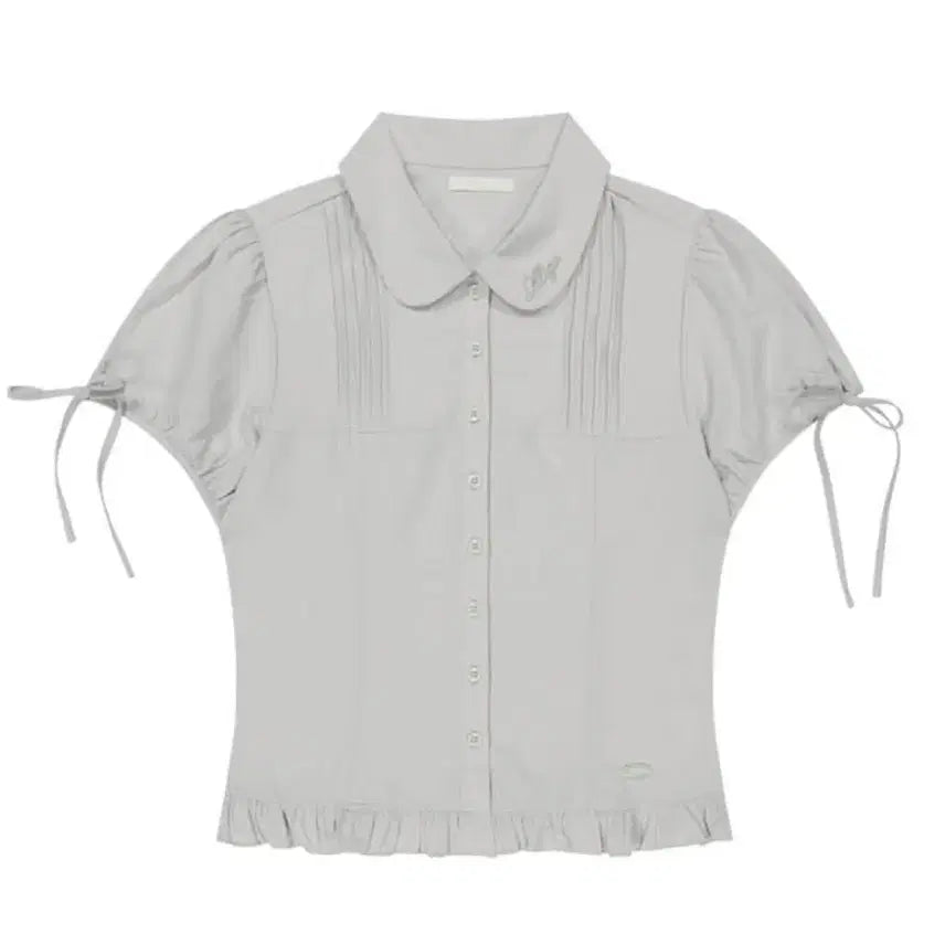 [BUNJANG] Illygo Sera Puff Blouse Grey / 일리고 세라 퍼프 블라우스 그레이