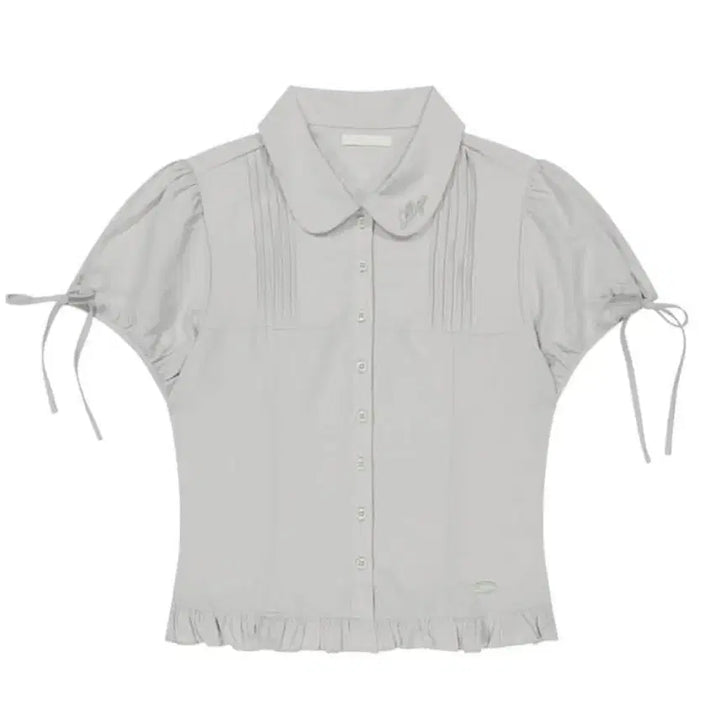 [BUNJANG] Illygo Sera Puff Blouse Grey / 일리고 세라 퍼프 블라우스 그레이