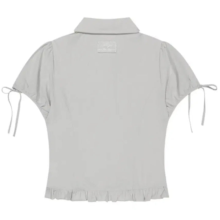 [BUNJANG] Illygo Sera Puff Blouse Grey / 일리고 세라 퍼프 블라우스 그레이