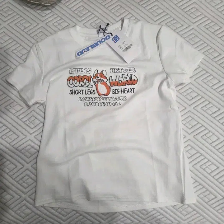 [BUNJANG] DOUBLE JD Cropped T-Shirt FREE Size / DOUBLE JD 반팔 티셔츠 크롭티 FREE