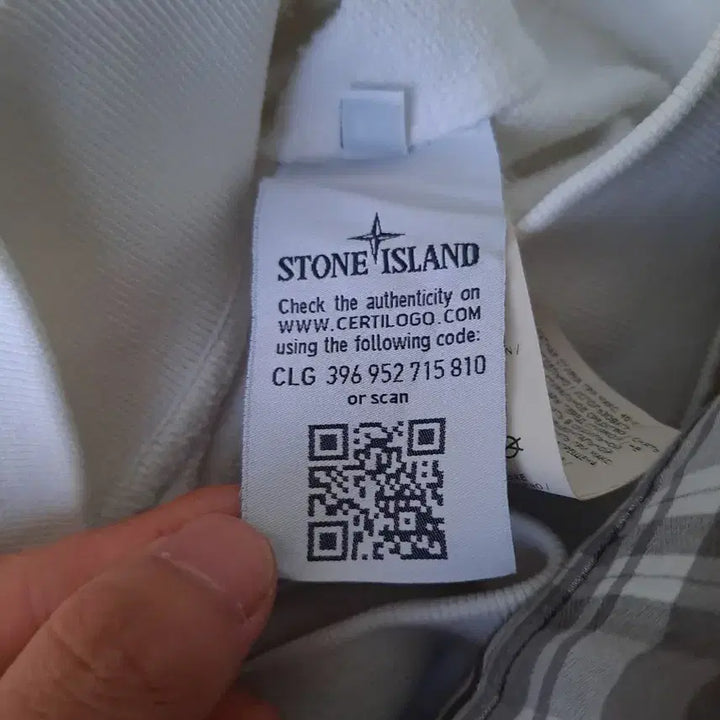 [BUNJANG] Stone Island Sweatshirt White XL / A급 스톤아일랜드 맨투맨 화이트 xl