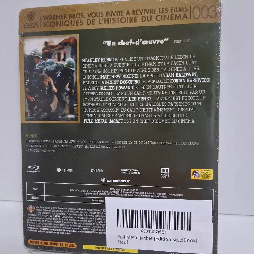 [BUNJANG] Full Metal Jacket Blu-ray Steelbook Limited Edition (Sealed) / (미개봉)풀 메탈 자켓 블루레이 스틸북 한정판