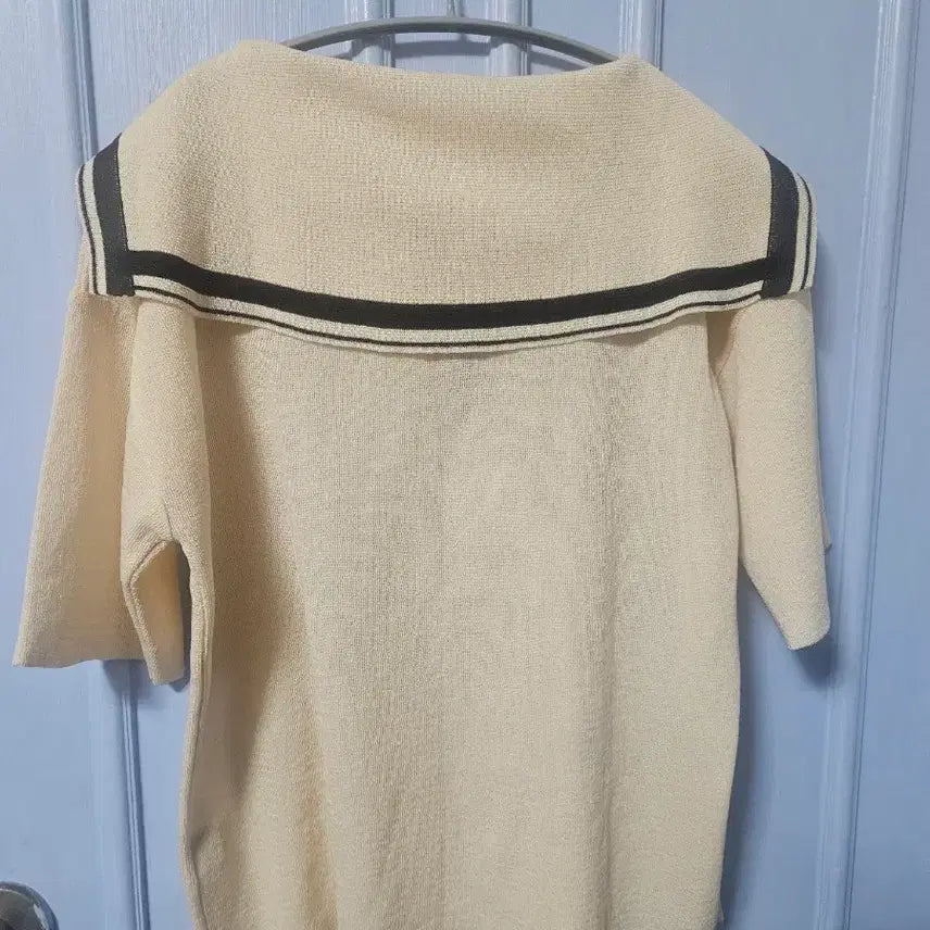 [BUNJANG] Nice Claup Sailor Collar Knit Ivory / 나이스클랍 세일러 카라 니트 아이보리