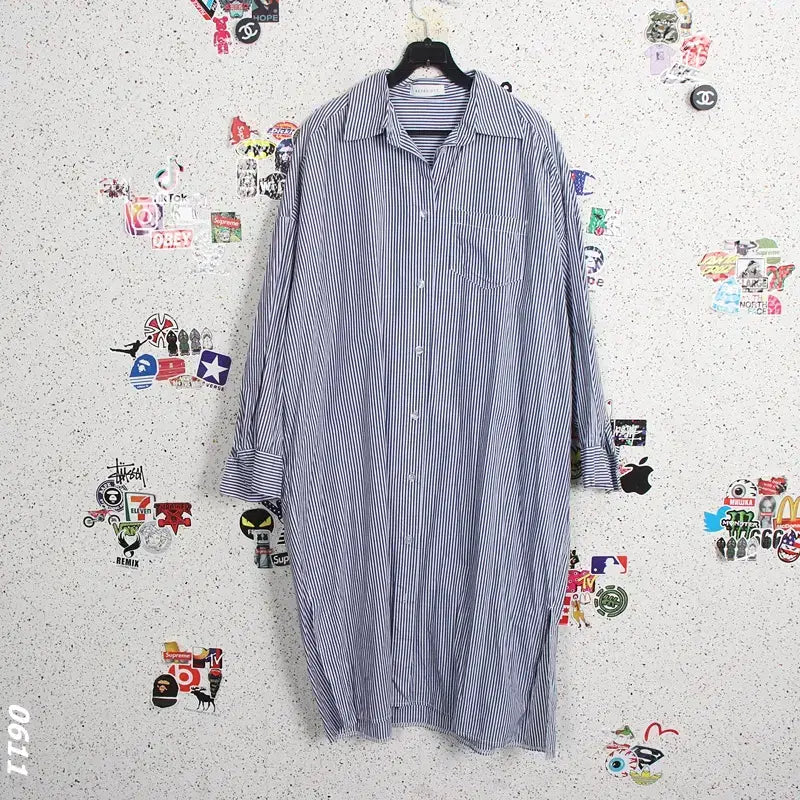 [BUNJANG] 86 Project Striped Shirt Dress / 여성F/ 86프로젝트 스트라이프 셔츠 원피스 22-3