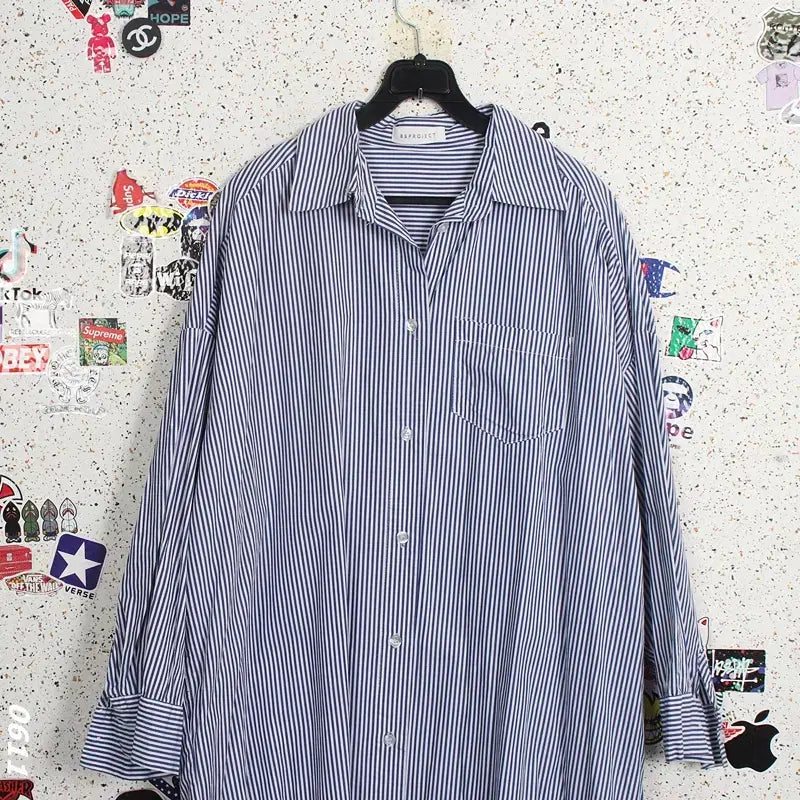 [BUNJANG] 86 Project Striped Shirt Dress / 여성F/ 86프로젝트 스트라이프 셔츠 원피스 22-3