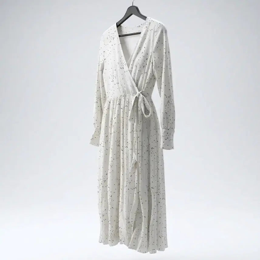 [BUNJANG] Cream Floral Chiffon Dress / 여성F/ 크림색 잔무늬 쉬폰 원피스 22-4