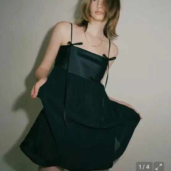 [BUNJANG] Overdue Flare Galaxy Ribbon Mini Dress / 오버듀플레어 갤럭시 리본 원피스