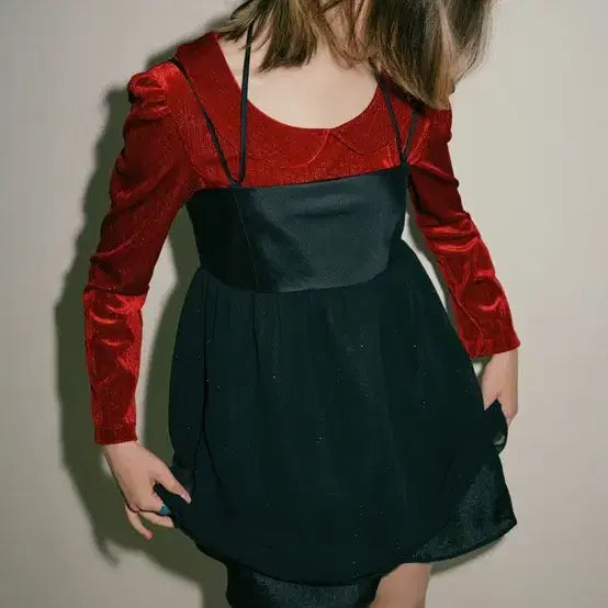 [BUNJANG] Overdue Flare Galaxy Ribbon Mini Dress / 오버듀플레어 갤럭시 리본 원피스