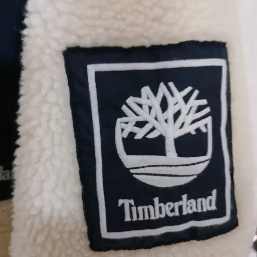 [BUNJANG] Timberland Fleece Jacket - Ivory/Navy / 팀버랜드 플리스 자켓 아이보리/네이비