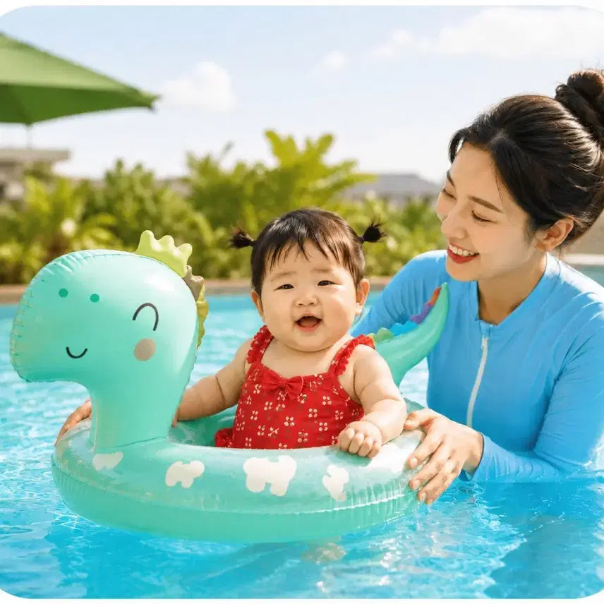 [BUNJANG] Baby Dinosaur Inflatable Swim Ring / 아기공룡 물놀이 튜브
