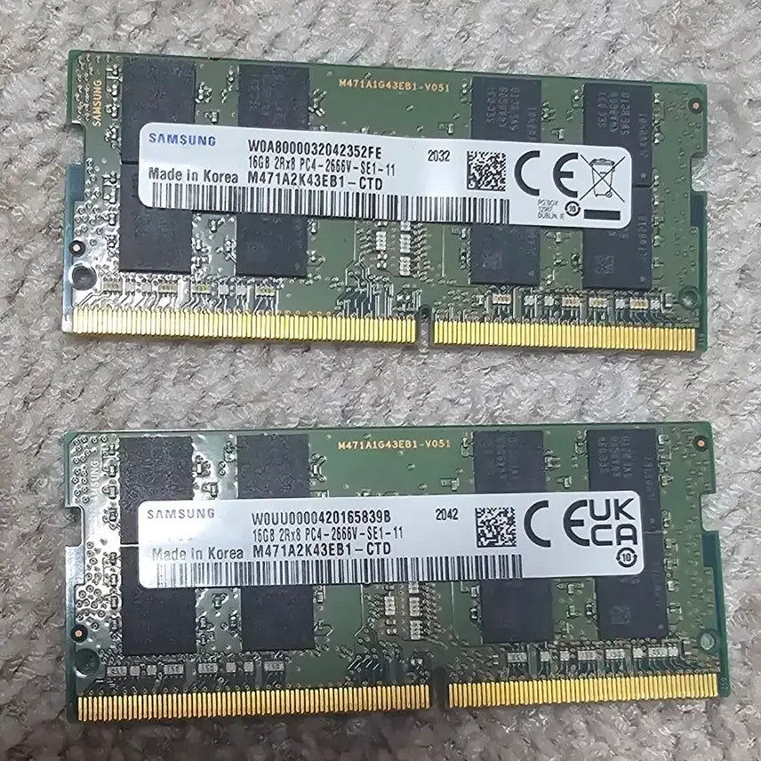 [BUNJANG] Samsung Electronics DDR4 16GB PC4-2666V 32GB (2x16GB) Memory Kit / 삼성전자 DDR4 16GB PC4-2666V 2개 32g 세트