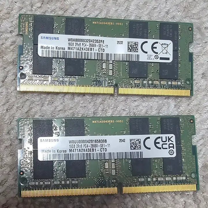 [BUNJANG] Samsung Electronics DDR4 16GB PC4-2666V 32GB (2x16GB) Memory Kit / 삼성전자 DDR4 16GB PC4-2666V 2개 32g 세트