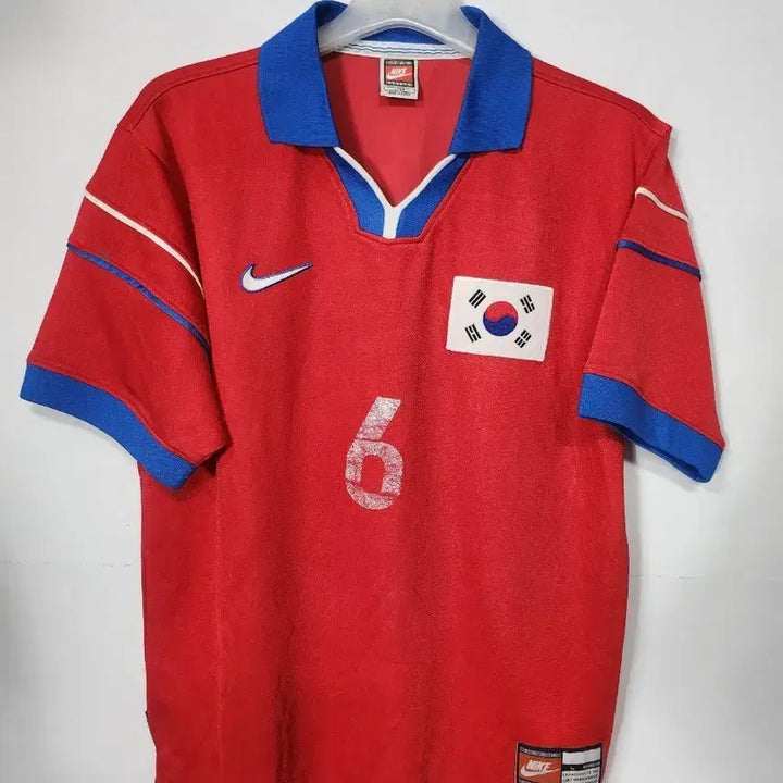 [BUNJANG] Nike 1998 South Korea Home Football Jersey Yoo Sang-chul L / (레어품)나이키 1998 한국 홈 유상철 마킹 유니폼 100 L