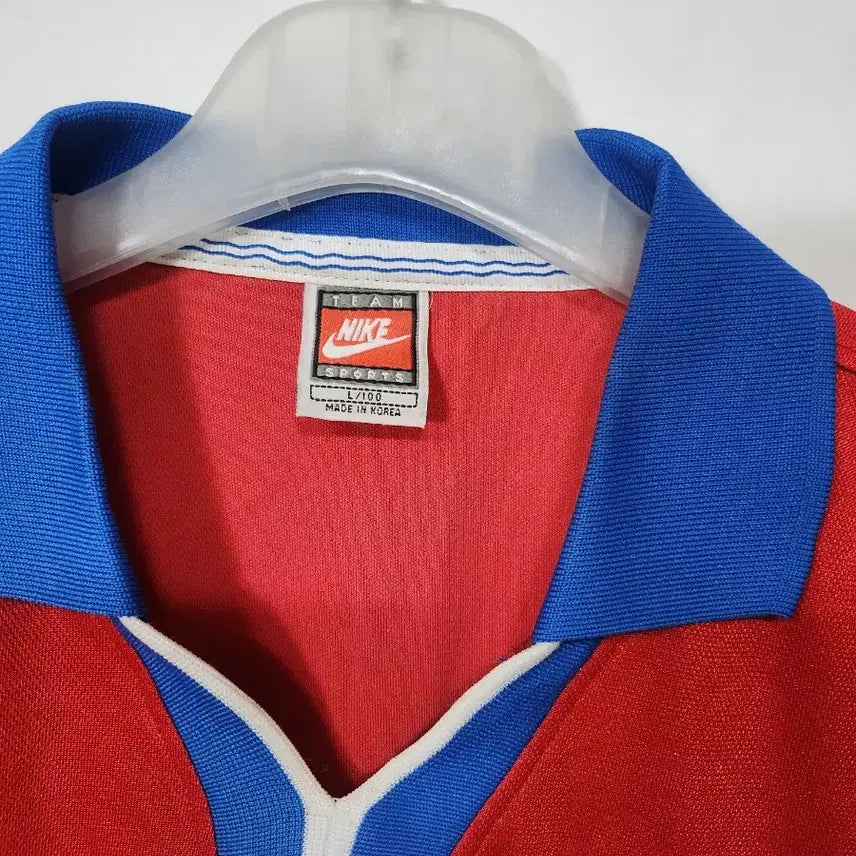 [BUNJANG] Nike 1998 South Korea Home Football Jersey Yoo Sang-chul L / (레어품)나이키 1998 한국 홈 유상철 마킹 유니폼 100 L