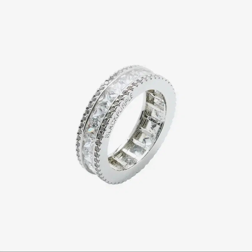 [SOLD OUT] (19호)블랙퍼플 큐빅 링 실버반지