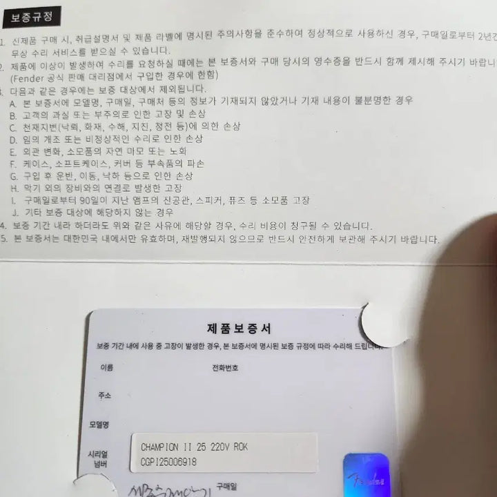 [BUNJANG] Fender Champion II 25 Guitar Amplifier / 펜더 챔피언 II 25 기타 앰프