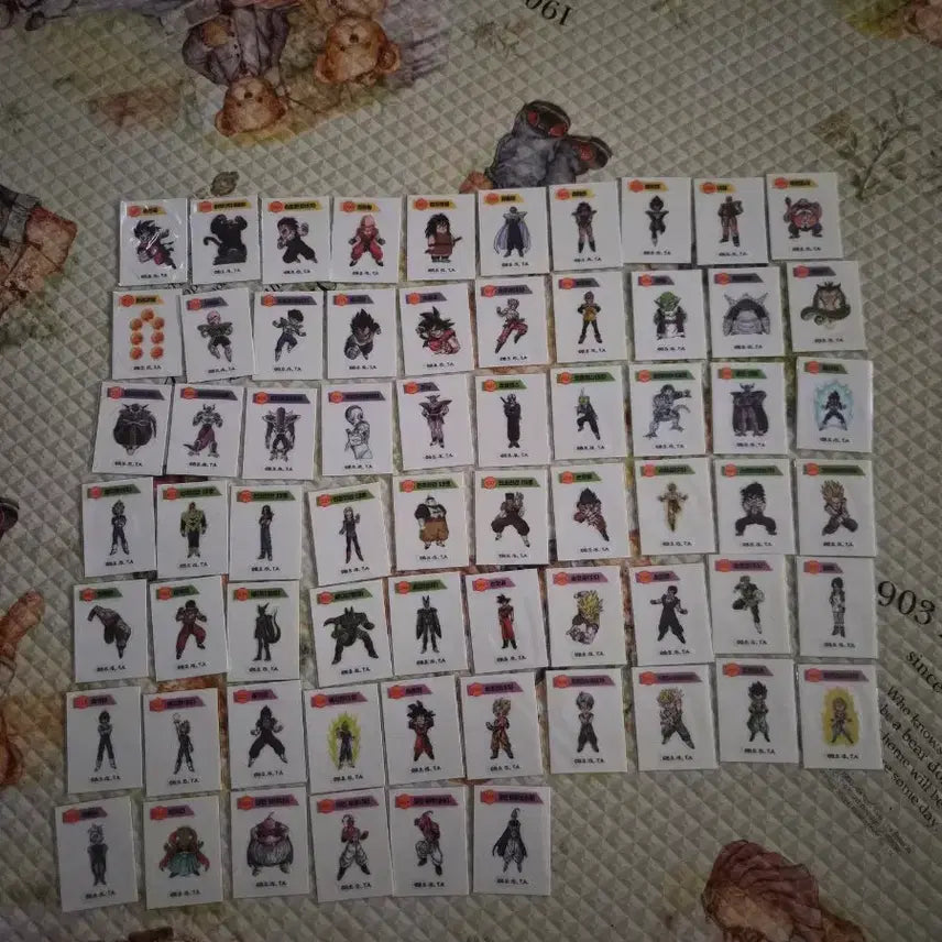 [BUNJANG] Dragon Ball Sticker Set (66 Pieces) / 드래곤볼빵에 나온 드래곤볼띠부씰 66장 일괄판매합니다