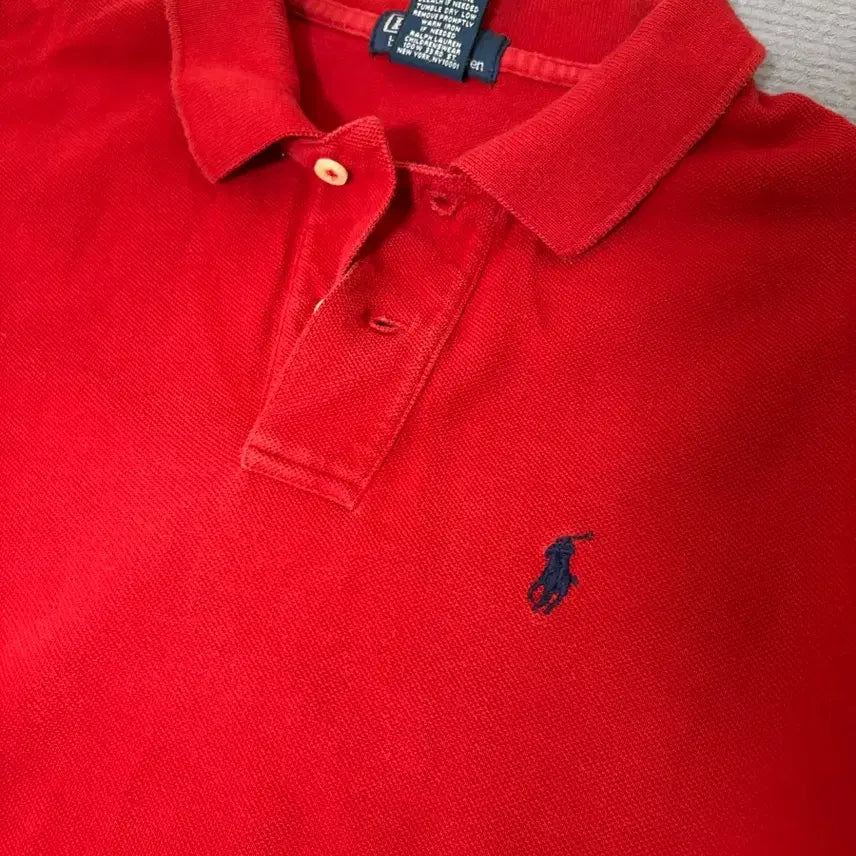 [BUNJANG] Polo Ralph Lauren Short Sleeve Polo Shirt Red / 폴로 랄프로렌 반팔 카라티 레드