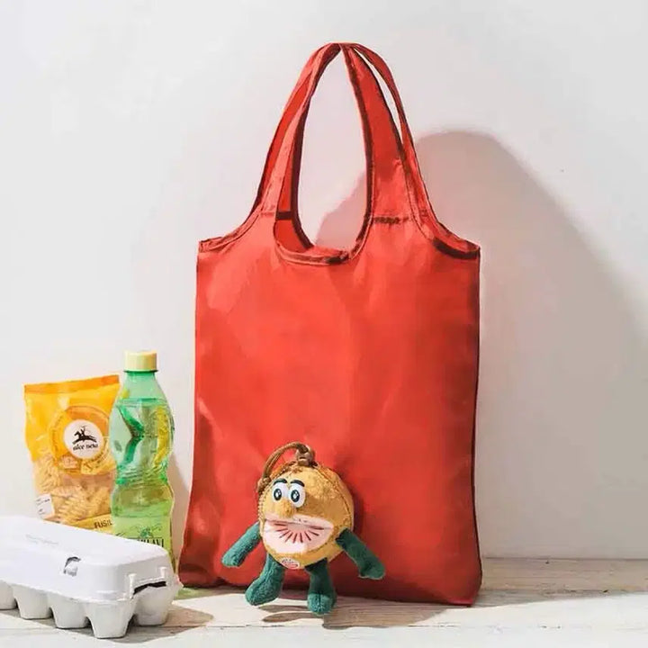 [BUNJANG] Zespri Kiwi Brothers Ruby Red Plush Eco Bag / 제스프리 키위 브라더스 루비레드 누이구루미 에코백