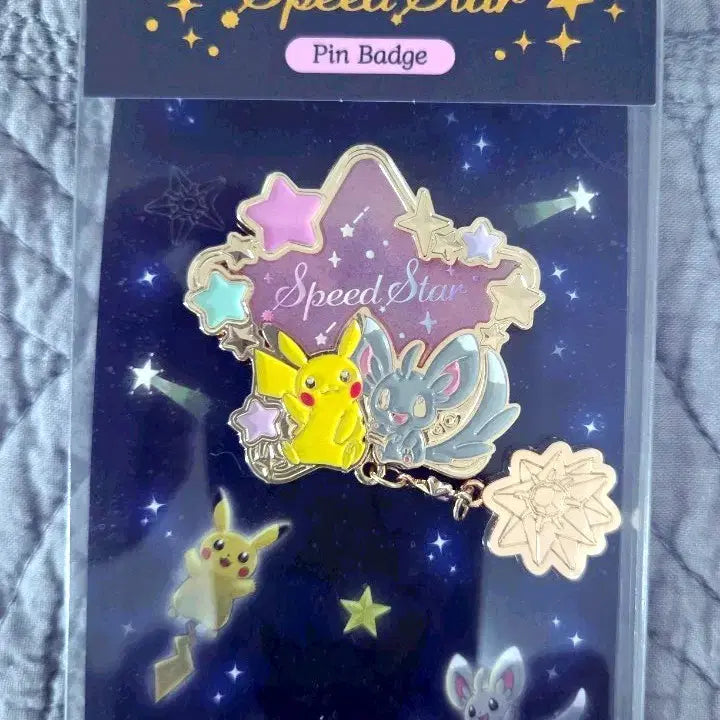 [BUNJANG] Pokemon Center Speed Star Pikachu &amp; Chirami Pin Badge (Sealed) / 포켓몬팝업 스피드스타 피카츄 치라미 핀뱃지