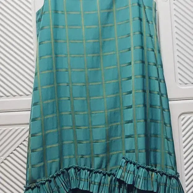 [BUNJANG] Lucky Chouette Check Frill Long Dress / 럭키슈에뜨 체크 프릴 원피스