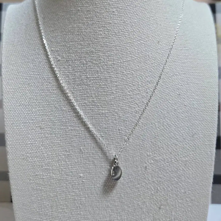 [BUNJANG] Silver 925 Green Gemstone Pendant Necklace / 